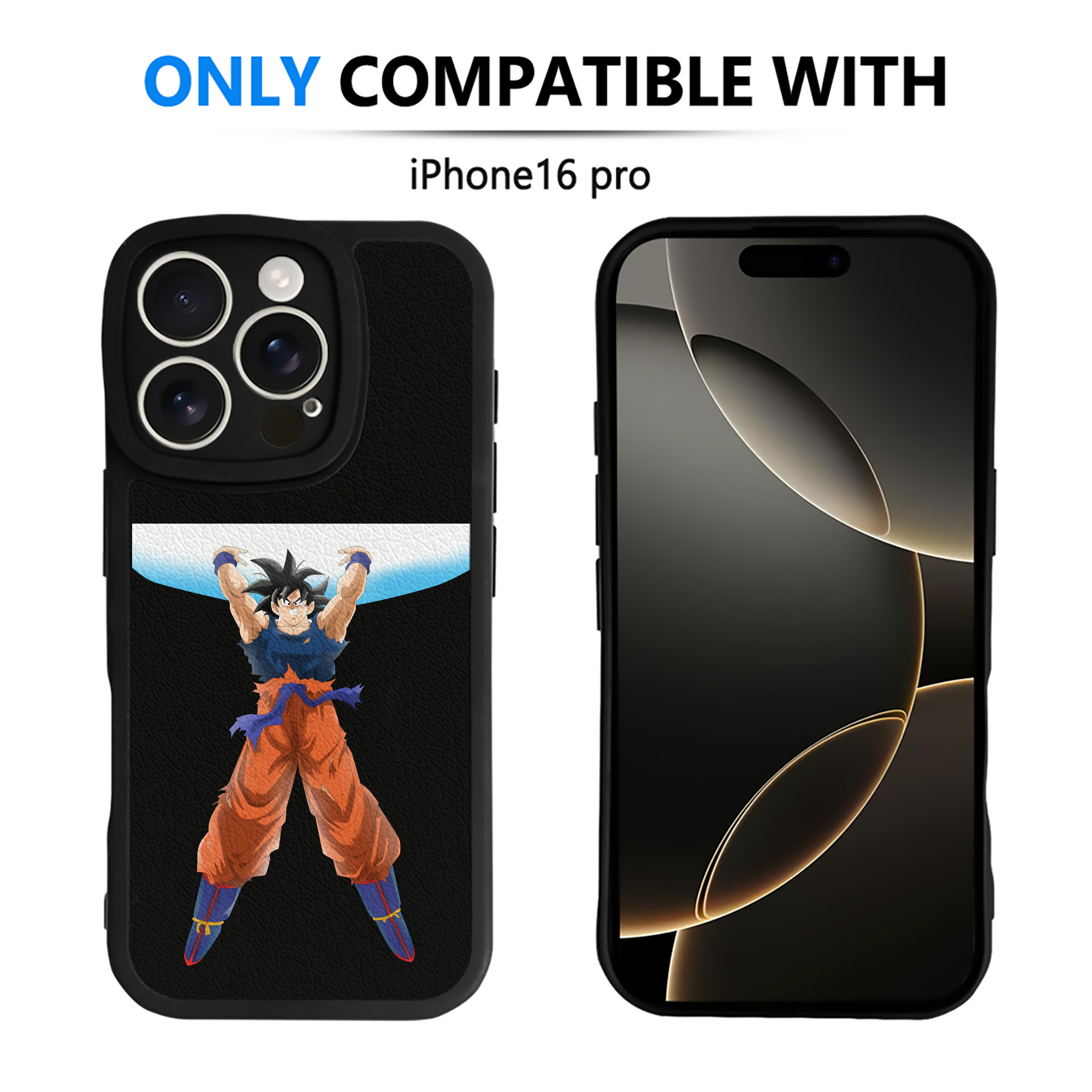 （画像用） ドラゴンボール 孫悟空（そん ごくう）Son Goku カカロット DRAGON BALL Kakarotto 【iPhone 16シリーズ対応】シリコンスマホケース（レザー調） 材質：シリコン